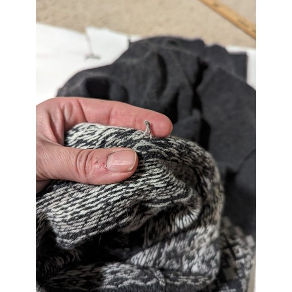 Eddie Bauer Women's Grey Fair Isle Tunic Sweater Pockets Wool Blend Sz S - Picture 8 of 8